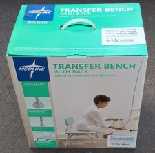 Medline Transfer Bench and Shower Chair with Microban Antimicrobial Protection