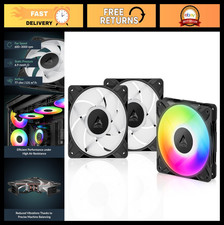 120mm PWM RGB Fans 3-Pack - High Performance, 600-3000 RPM, Fluid Dynamic Bearin