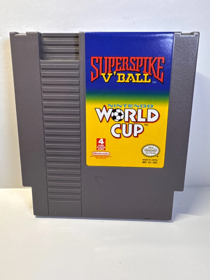 Super Spike V'Ball/World Cup Soccer (Nintendo NES, 1990) Authentic. Tested. - Image 2 of 4