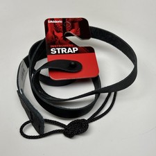   NEW  D"ADDARIO BLACK LEATHER 3/4" MANDOLIN / INSTRUMENT STRAP, Cradle Style