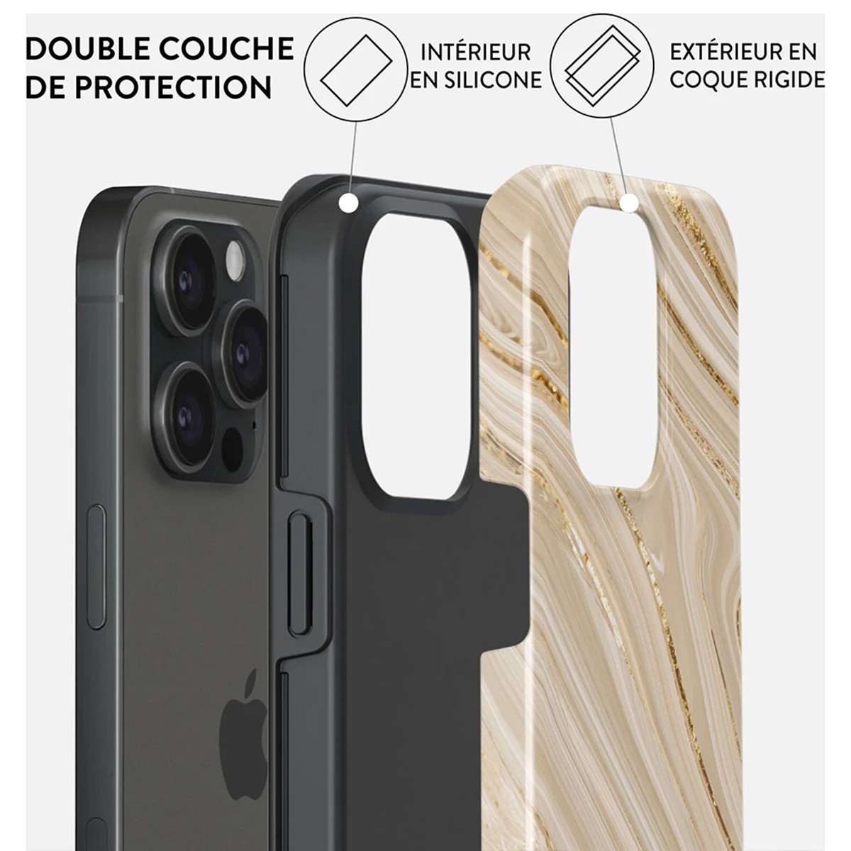 Coque de luxe iPhone 15 Pro en finition premium résistante aux rayures et impacts - 3