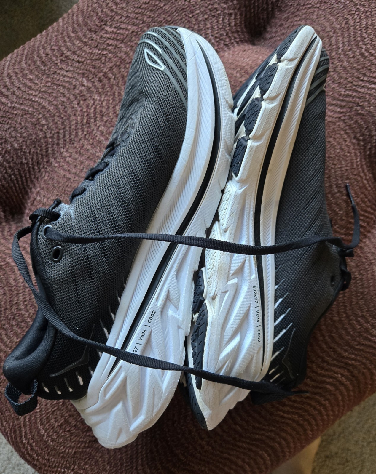 Size 7.5 - Hoka One One HOKA Bondi X Black White W