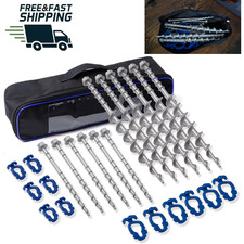 12 Pack Camping Ground Anchors Screw In Tent Stakes for Tents Sheds