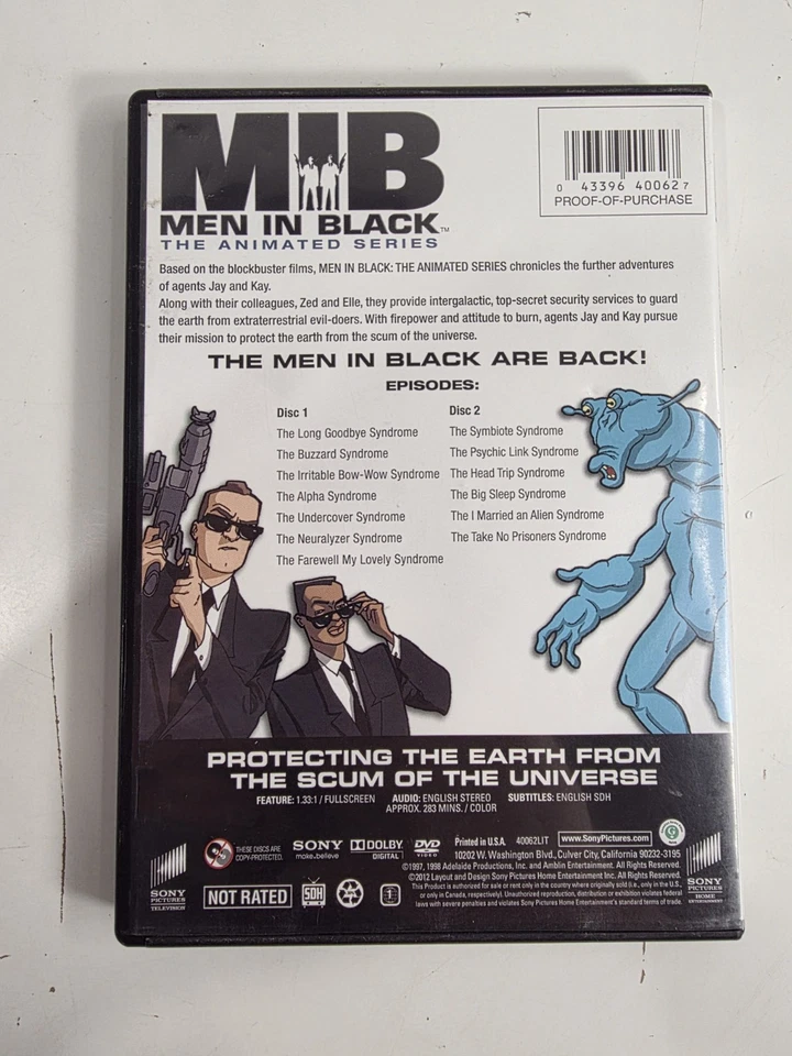 Men In Black: The Animated Series - Season 1 (2-Disc Set DVD) HTF RARE OOP - Image 3 of 4