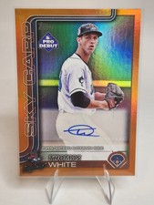 2025 Topps Pro Debut Baseball Thomas White # Pd-11 Orange Refractor Auto 9/25