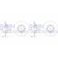 2X Delphi Bremsscheiben 236Mm Voll Vorne Passend FÜR Chevrolet Matiz Spark