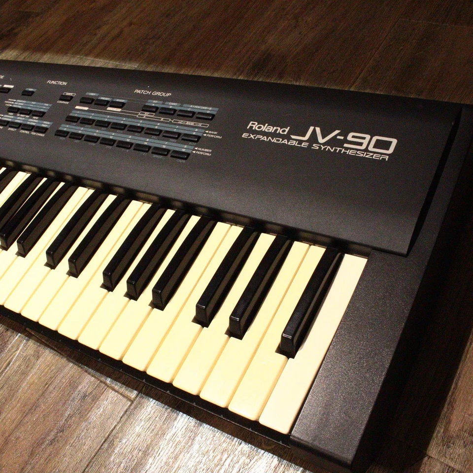 Roland JV-90 76-Key Synthesizer – Used B Condition, Key Discoloration - Image 2 of 4