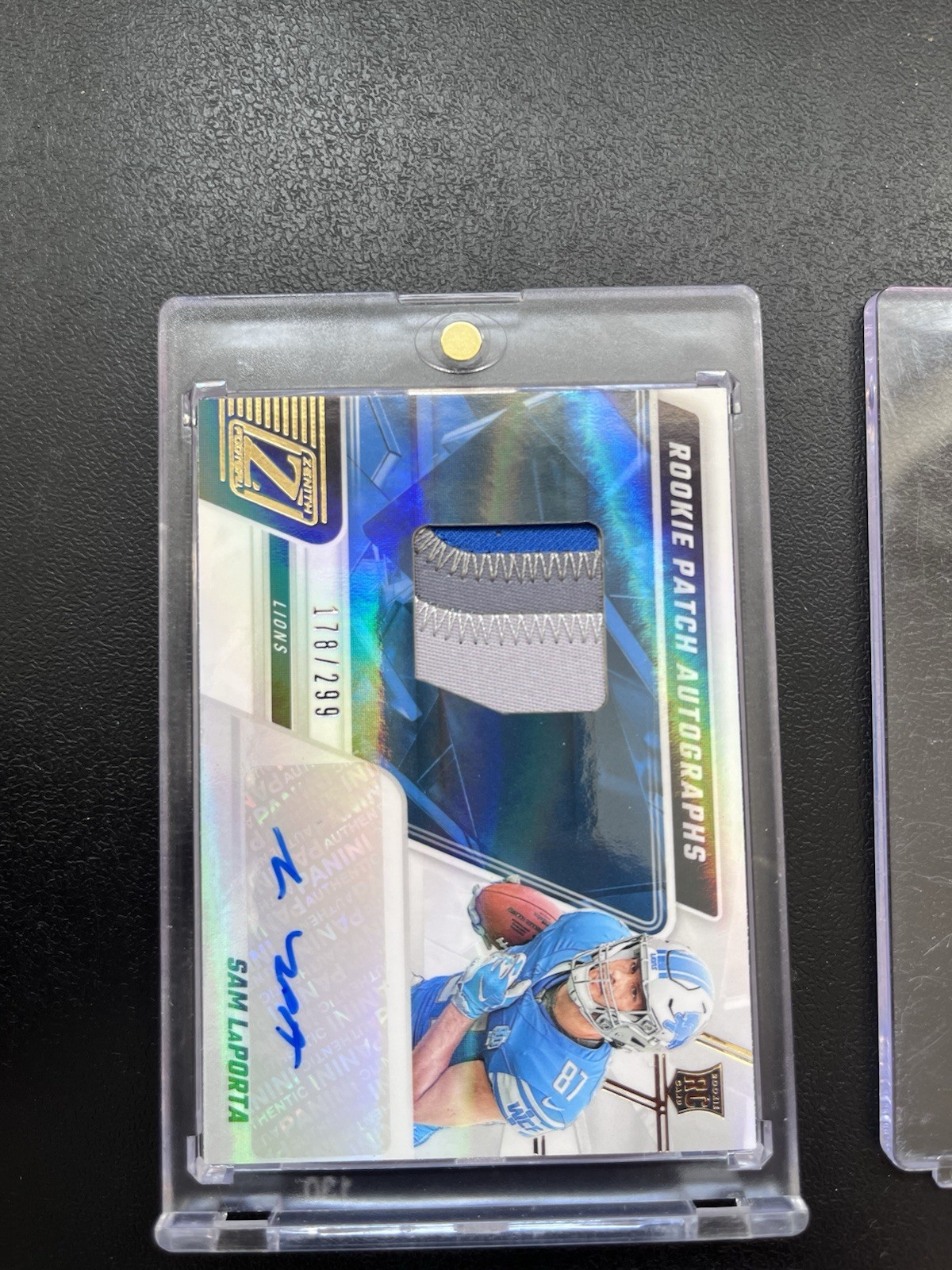 2023 Panini Zenith - Sam LaPorta Rookie Patch Auto #178/299 (AU, MEM, RC)