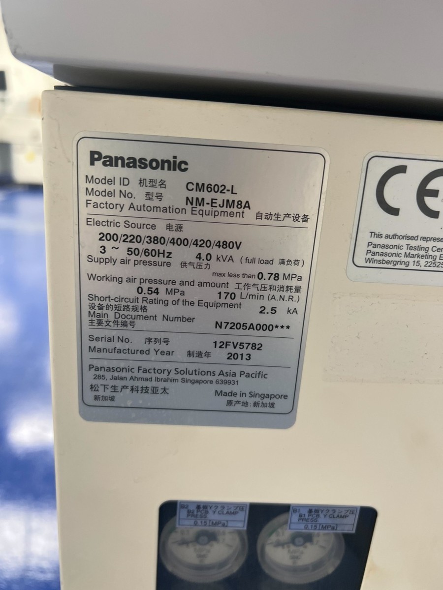 2013 Panasonic CM602-L SMT Pick & Place Machine | NM-EJM8A | 100k
