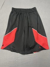 Jordan Basketball Shorts Boys Small Red White Jumpman 10  Shorts Flight Y2K Air