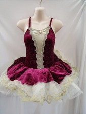 Maroon Purple Gold Dance Costume Ballet Tutu Large Child LC