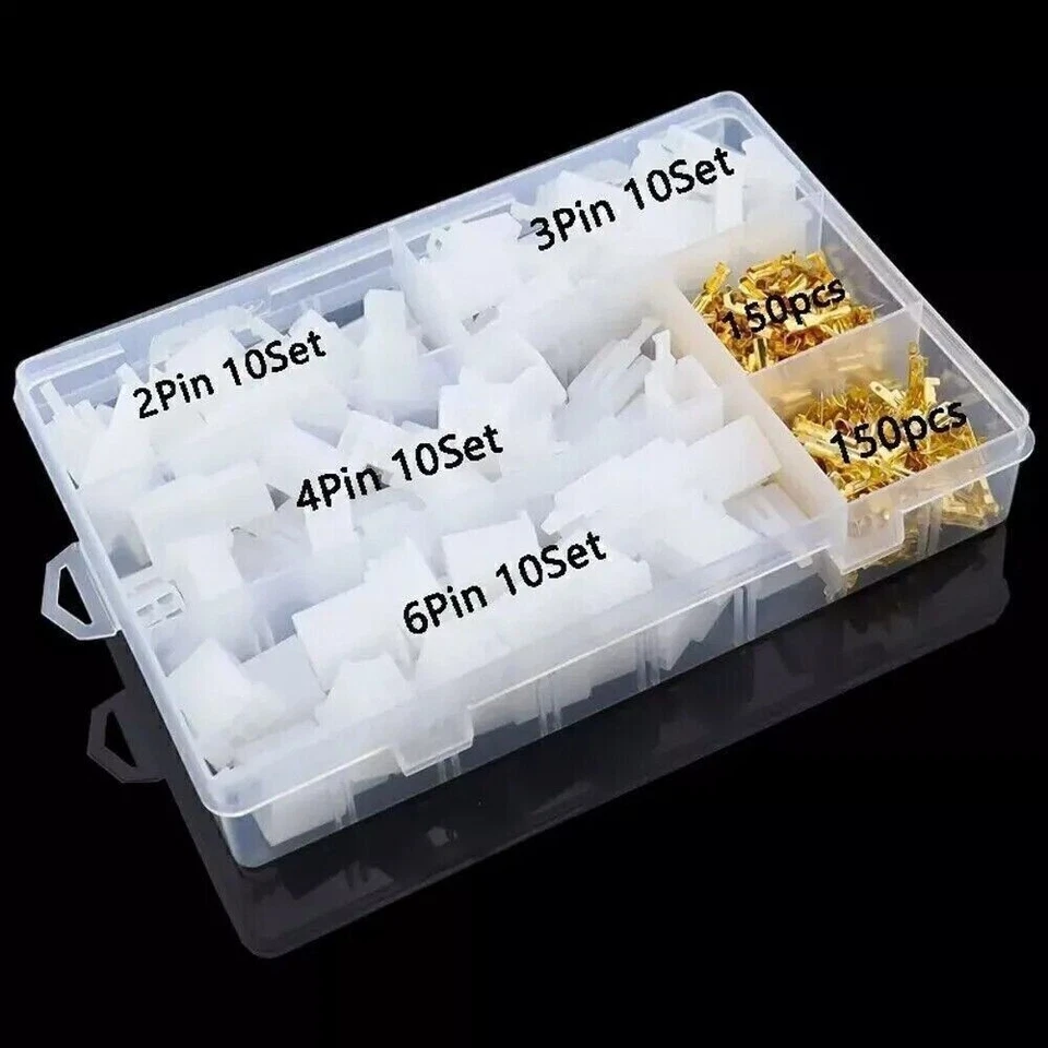 380PCS Motorcycle Electrical Connectors & Pliers 2.8mm 2 3 4 6 Pin Wire Terminal Foto 4 de 4