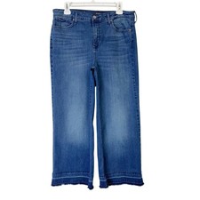 NYDJ Wide Leg Cropped Jeans Women's Size 12 Stretch