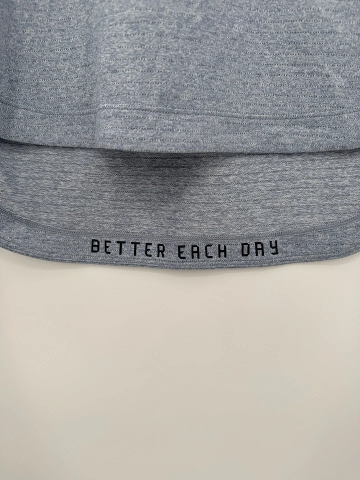 Camisa Lululemon Para Hombre Grande Azul Brezo Drysense Entrenamiento Manga Corta Foto 4 de 4