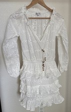 Sabo Luxe Cotton 100% White Mini Dress Size XS