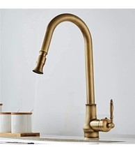 LegendTech Antique Brass Kitchen Faucet Pull Out Spray Head 360° Swivel NEW