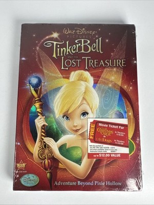 TINKER BELL AND THE LOST TREASURE WALT DISNEY (DVD, 2009) NEW SEALED w/Slipcover