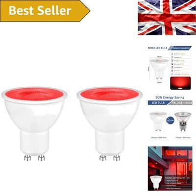 Elegante 2er Pack rote GU10 LED 5W Strahler - Ideal für Events & Deko