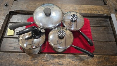 7pc Revere Ware Set!2qt,1qt,3/4qt,tea kettle. Pans W/lids! Great Starter Set