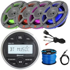 BayBoat: JBL Marine Radio Receiver, 4x 6.5" 300W Speaker, Adapter, Antenna, Wire