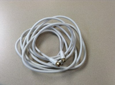 TV Television RG-59/U 12 Ft White Coaxial Cable 75 Ohm - 12 Foot Cable Cord
