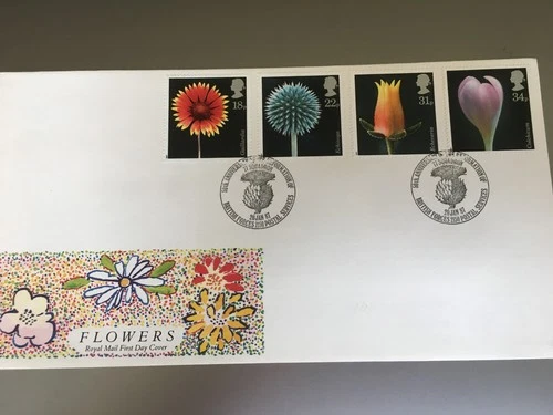 GB STAMPS RARE FIRST DAY COVER 1987 FLOWERS BFPS