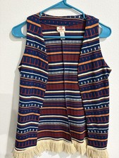 Vintage 1970's Women's Western Vest Fringe Concho S/M The Red Eye