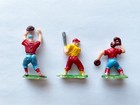 VINTAGE 1950s PLASTIC BASEBALL PLAYER/CAKE TOPPERS MADE IN HONG KONG (3 Figures) — photo 2