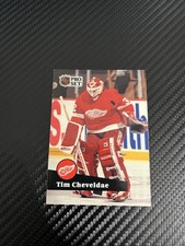 TIM CHEVELDAE 1991-92 Pro Set Hockey Card #57 Detroit Red Wings