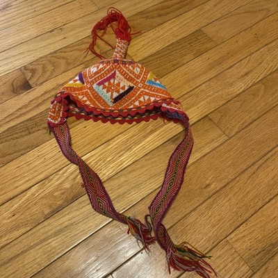 Handwoven Colorful Peruvian Baby Cap Handmade In Peru