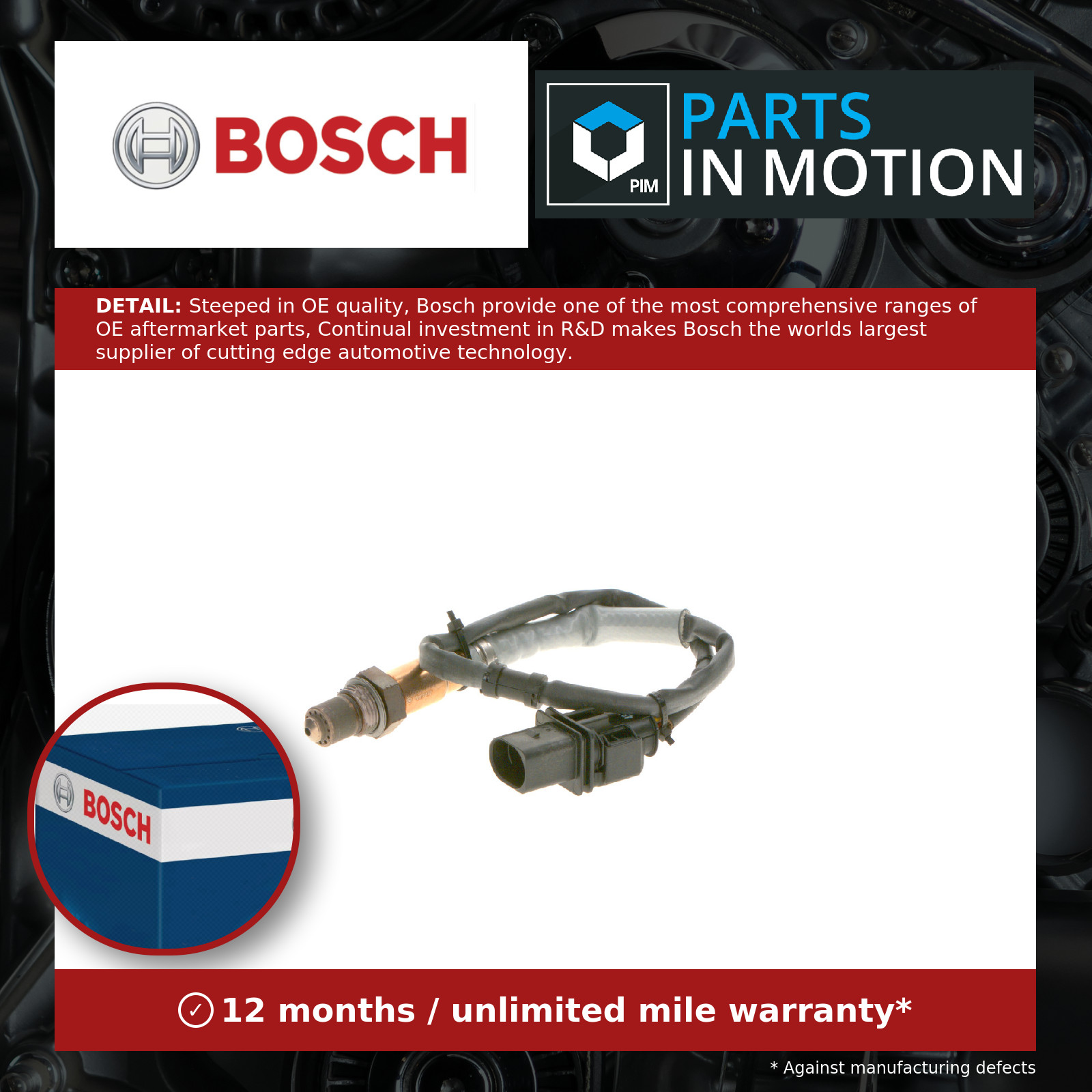 Lambda Sensor fits VW Pre Cat Oxygen Bosch 06F906262R 06J906262AA VOLKSWAGEN New