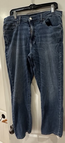 Lucky Brand Jeans (Lucky You Zipper) Mens 33x30 Straight Dark Blue Wash Denim - Picture 4 of 7