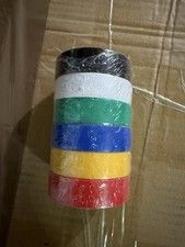 Multi Colored Electrical Tape 0.7" Wide 32 Feet 10 Meters Per roll USA 6 Pack 
