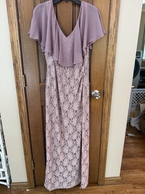 Connected Apparel Women's Dress Size 14P Special Occasion Mauve Sequin