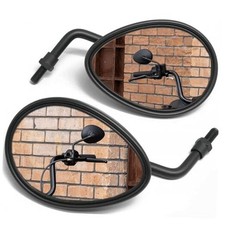 Motorcycle Mirrors M8 Rear View Side Handlebar Mirrors 360 Degree BLACK