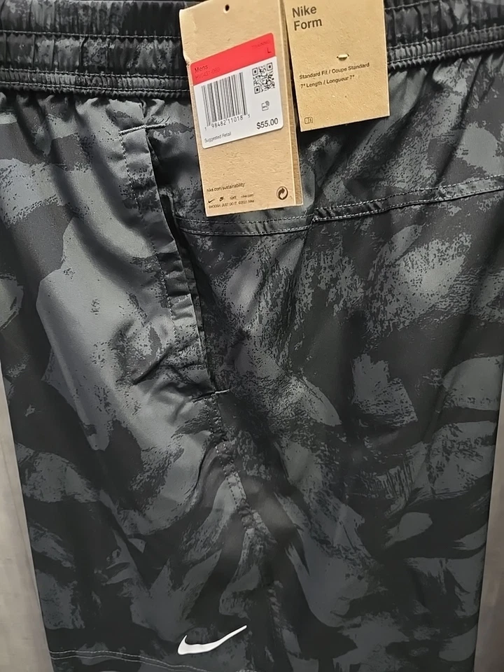 2-2026-NIKE FORM DRI-FIT UL ESTAMPADO HOMBRE NEGRO/AZUL-GRANDE 7 PULGADAS Foto 2 de 4