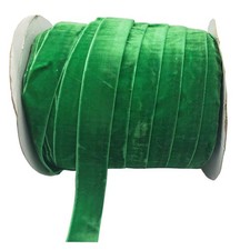 Green Velvet Ribbon Spool 1 Inch 10 Yards Soft Fabric Trim Sewing Craft Decor