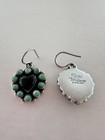 Leo Feeney For Don Lucas Onyx Heart Shaped Silver Dangle Earrings — photo 3