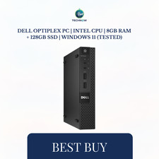 Dell OptiPlex PC  Intel CPU  8GB RAM  128GB SSD  Windows 11 tested 