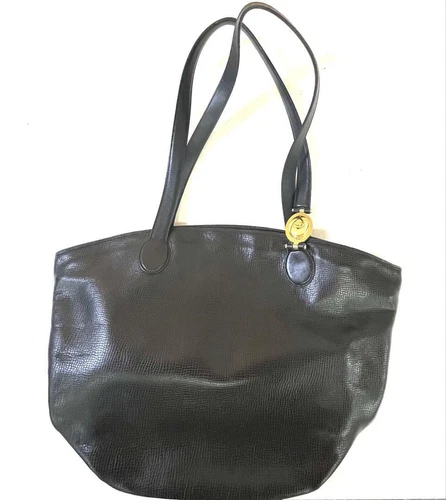Sac fourre tout Christian Dior cuir noir logo doré état d'usage