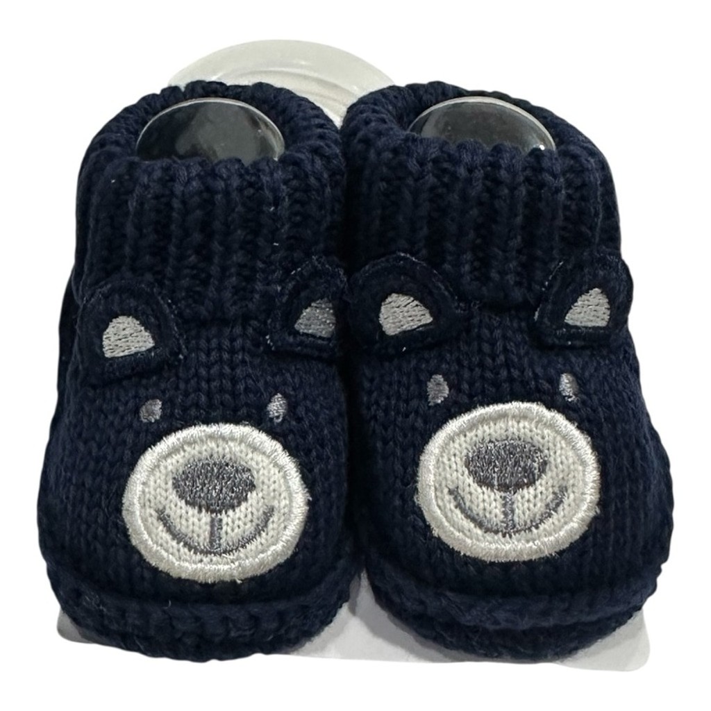 Joe Fresh Booties Baby Size 0-3 Blue Months Blue Bear Booties