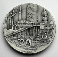 Selangor Pewter Malaysia Medal Kuala Lumpur City Seal Tin Mining History. BB6