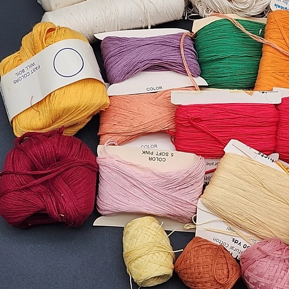 Large lot Candle wicking embroidery craft yarn various colors some New Old Stock - Image 3 of 4
