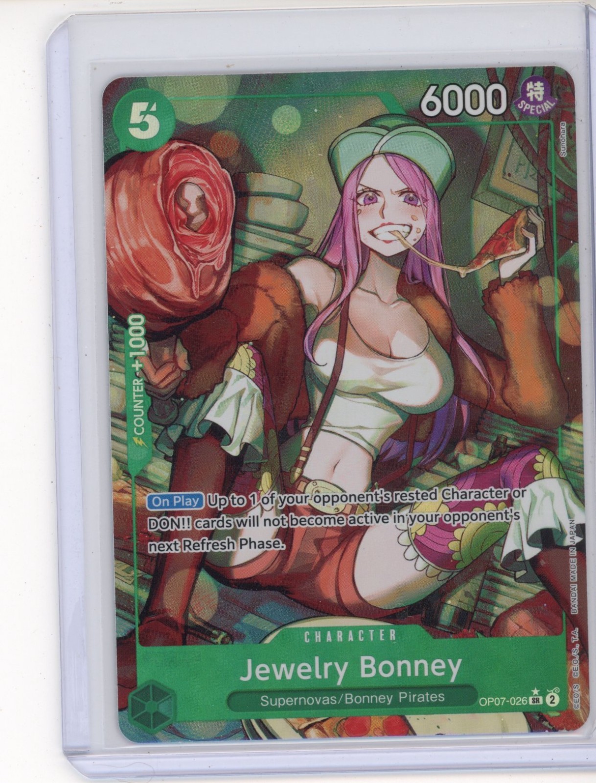 Jewelry Bonney OP07-026 Alt Art 500 Years in the Future One Piece Card Game
