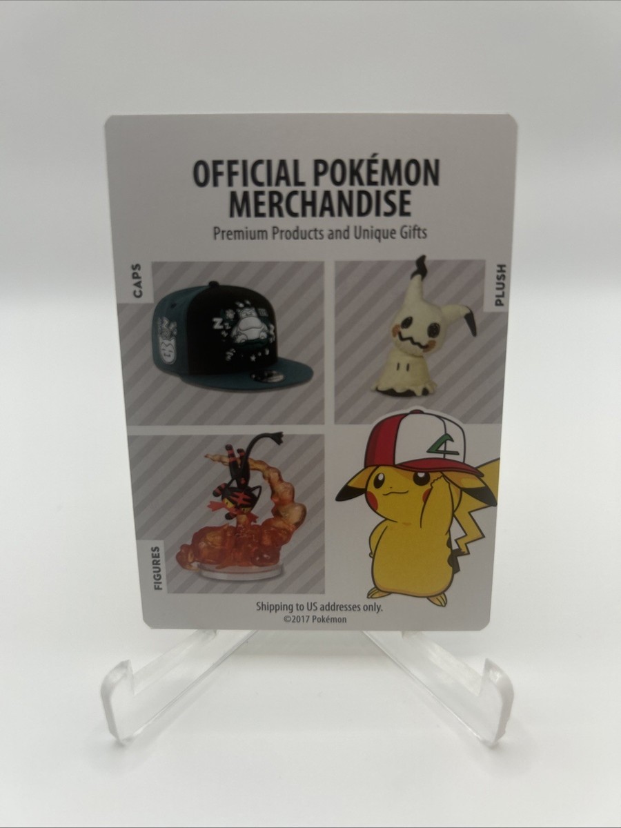 2017 Ash Hat Pikachu Plush Pokemon Center Promo Insert Card | eBay