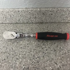Snap On Tools FHF80A 3/8" RED Soft Grip Flex Head Ratchet New Condition