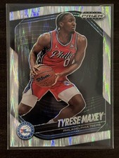 2024-25 Prizm Black Tyrese Maxey Skewed Prizm #27/249 76ers