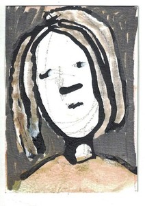 ACEO "Dreads" 2.5" by 3.5" Original Art