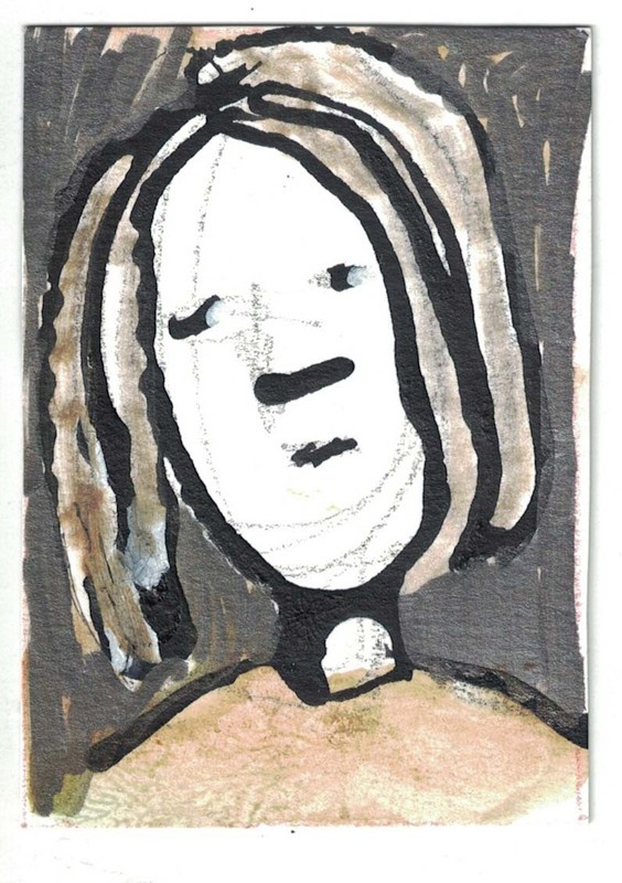 ACEO "Dreads" 2.5" by 3.5" Original Art