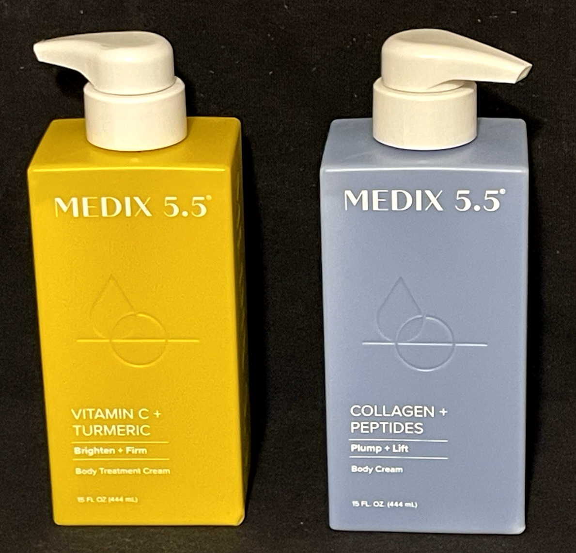 Body Cream Collagen Peptides Plump & Lift Vitamin C Turmeric 2 Pack Medix 5.5
